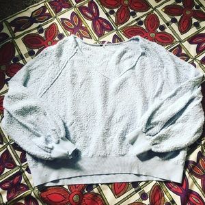 Free People cropped baby blue sweater
